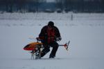 De heli met de camera die via een andere zender bediend kan worden.