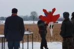 Na de landing zaten wel de air intakes vol met sneeuw, dat was wel wat minder.