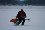 De heli met de camera die via een andere zender bediend kan worden.